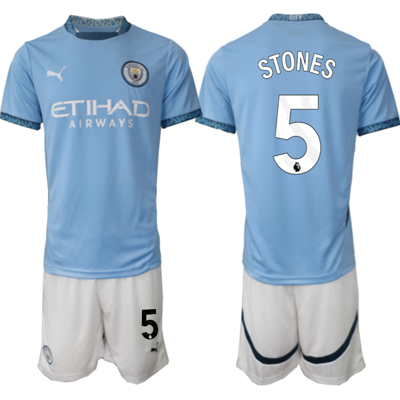 Men 2024-2025 Club Manchester City home blue #5 Soccer Jersey->indianapolis colts->NFL Jersey